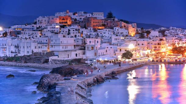 Blue hour in Naxos, Cyclades, Greece (© Sizun Eye/Getty Images)