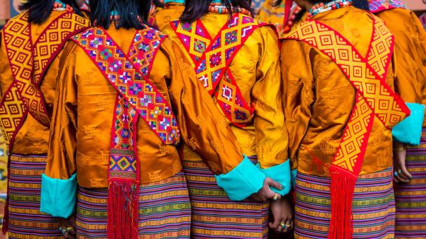 Women in traditional dress at the Paro Tshechu Festival in Bhutan (© Richard I'Anson/Getty Images)