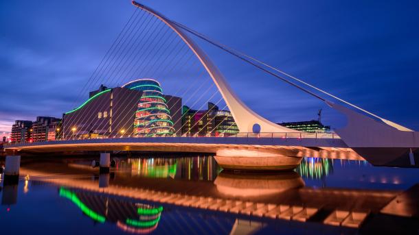 Samuel Beckett Bridge, Dublin, Irland (© Colm Keating/Tandem Stills + Motion)