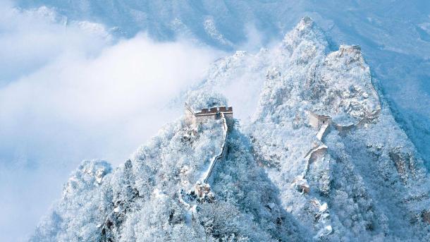Snow on the Great Wall of China (© View Stock/Alamy)