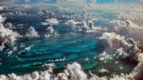加勒比海上空的积云