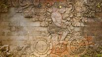 the Pura Meduwe Karang神庙中雕刻艺术家W.O.J.Nieuwenkamp的作品,印度尼西亚巴厘岛