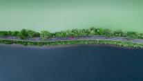 分隔两个湖泊的公路,苏格兰高地