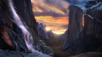 'Firefall' on Horsetail Fall, Yosemite National Park, California 