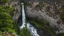 Helmcken waterfall in Wells Gray Provincial Park, British Columbia, Canada 