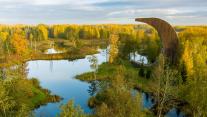 Kirkilai lakes and lookout tower, Biržai Regional Park, Lithuania 