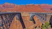 Marble Canyon bridges over the Colorado River at the Glen Canyon National Recreation Area in northern Arizona 