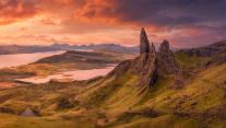 The Storr, a rock outcrop on the Isle of Skye, Scotland 