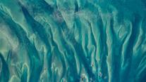 Türkisgrün Wasser um die Bahamas von der Internationalen Raumstation aus gesehen 