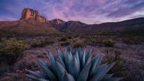 El Capitan bei Sonnenaufgang im Guadalupe-Mountains-Nationalpark, Texas, USA 