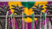 Mardi Gras im Stadtteil Marigny, New Orleans, USA 