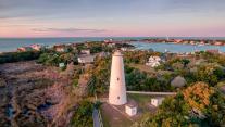 Ocracoke-Leuchtturm auf Ocracoke Island, North Carolina, USA 