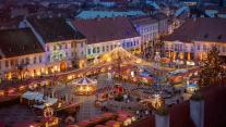 Weihnachtsmarkt in Hermannstadt Sibiu, Rumänien 