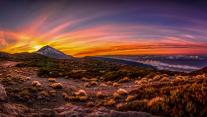 Sonnenuntergang im Nationalpark El Teide, Teneriffa, Kanarische Inseln, Spanien 