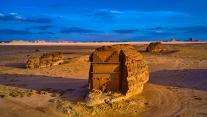 Nabatean tomb in Mada'in Saleh aka Hegra, Saudi Arabia 