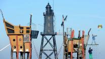 Playground at the Obereversand Lighthouse in Dorum-Neufeld, Germany 
