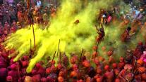 Holi celebrations, Nandgaon, Uttar Pradesh, India 