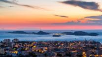View of Château d'If in the port of Marseille, France 