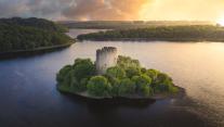 Castello di Cloughoughter a Lough Oughter, Contea di Cavan, Irlanda 