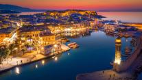 Old Venetian harbor, Rethymno, Crete Island, Greece 