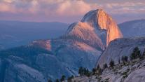 Last light on Half Dome, Yosemite National Park, California 