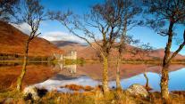 Kilchurn Castle reflected in Loch Awe, Argyll and Bute, Scotland 