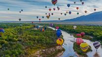 Hot air balloons at the Albuquerque International Balloon Fiesta in Albuquerque, New Mexico 