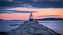 Spring Point Ledge Light in South Portland, Maine 