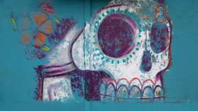 【2016-11-01】 从骷髅眼中看鬼节 瓦哈卡的鬼节骷髅壁画，墨西哥 (© Judy Bellah/Alamy)