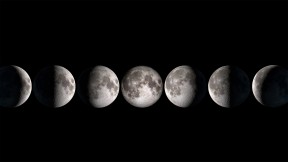 【2022-07-20】 美国国家月球日 一组月相照片 (© Delpixart/Getty Images)