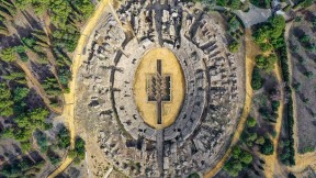 意大利卡，桑蒂蓬塞的一座古罗马城市，塞维利亚，安达卢西亚，西班牙 (© Moses Palermo/Amazing Aerial Agency)(2024-07-02)