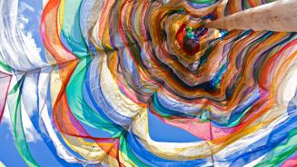 Prayer flags in Phobjikha Valley, Bhutan (© John Warburton-Lee/DanitaDelimont.com)