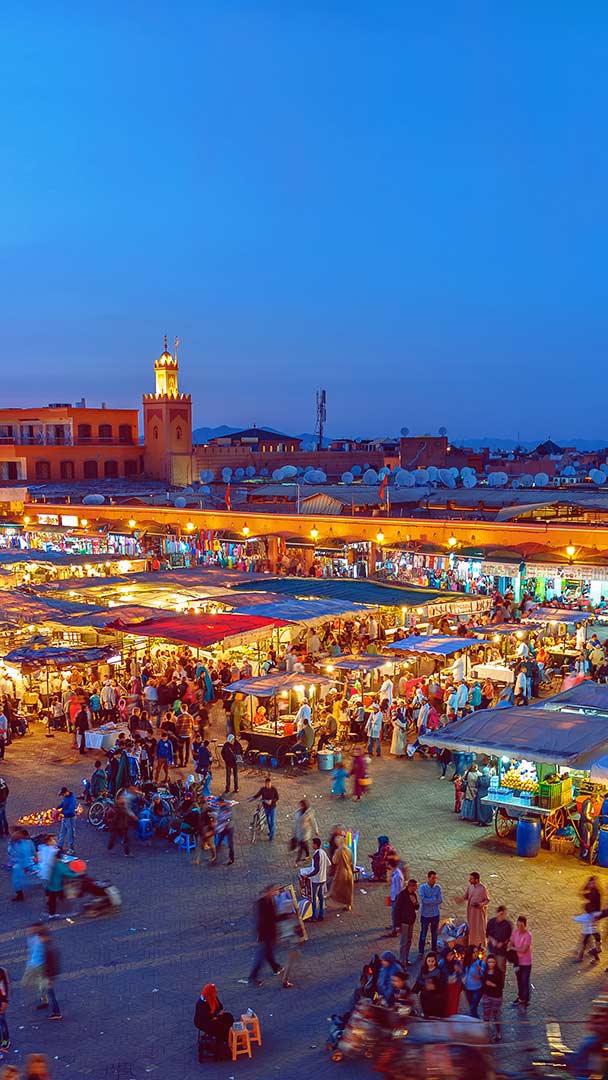 马拉喀什的Jemaa el-Fnaa广场 (© Pavliha/Getty Images)
