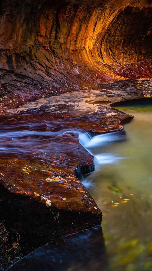 The Subway slot canyon in Zion National Park, Utah (© Stan Moniz/Tandem Stills + Motion)