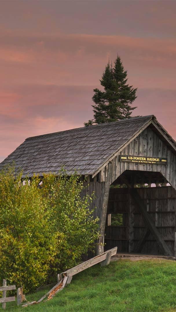卡伯特镇的福斯特廊桥,美国佛蒙特州 (© Alan Majchrowicz/Getty Images)