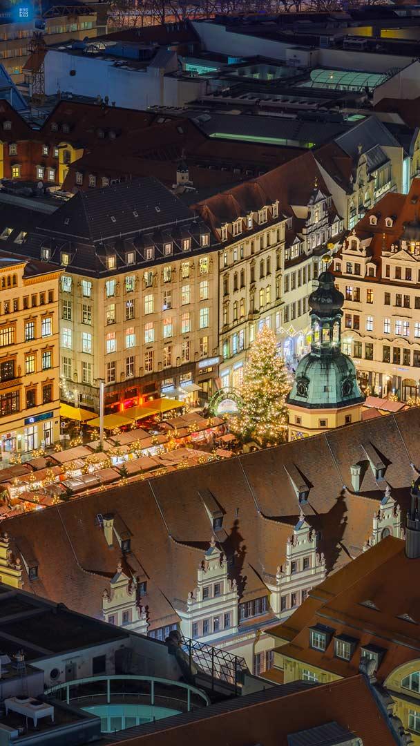 Weihnachtsmarkt in Leipzig, Sachsen (© Krzysztof Baranowski/Getty Images)