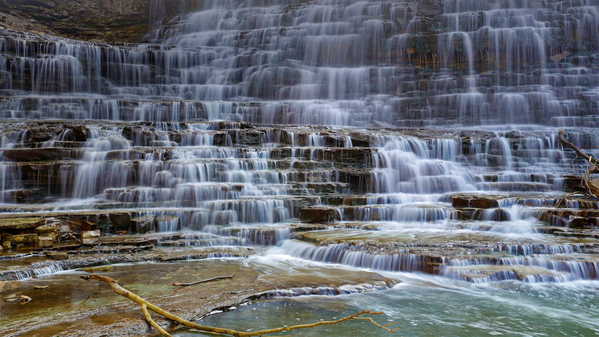 阿尔比恩瀑布，汉密尔顿，安大略省，加拿大